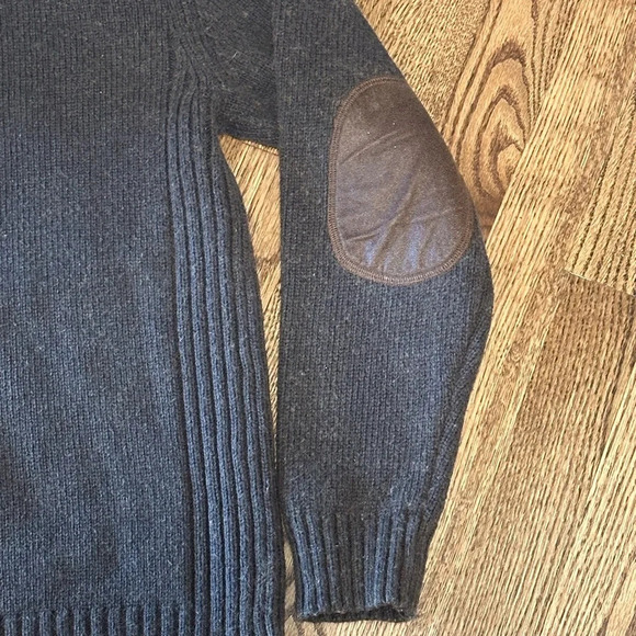 GAP Men’s Brown Fleece Lined Pullover Sweater Knit Winter Warm Size Medium - Picture 4 of 6